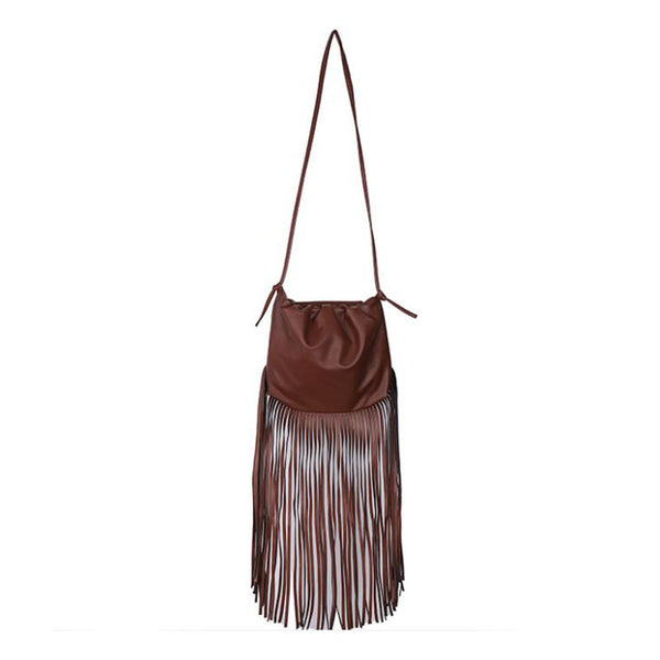 Privileged By J.c. Dossier Franci Black Fringe Bag | Bold Vegan Leather Purse