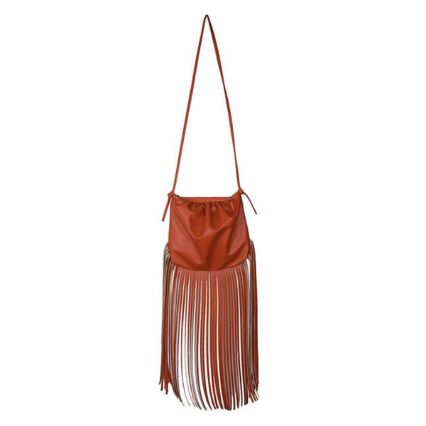 Privileged By J.c. Dossier Franci Black Fringe Bag | Bold Vegan Leather Purse
