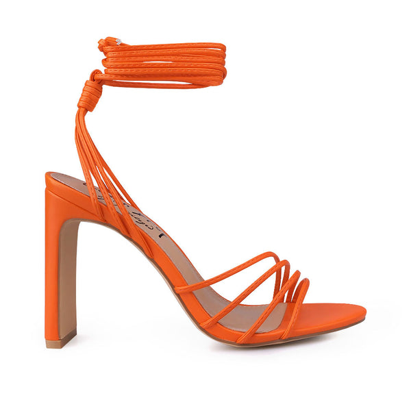 privileged by j.c. dossier Frank Orange Strappy Heel - Bold & Confident