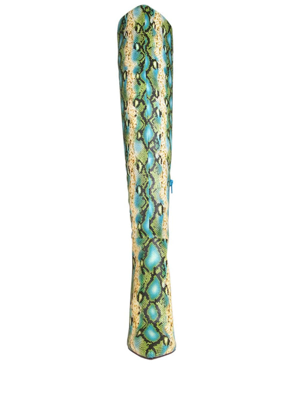 Privileged By J.c. Dossier Franna Snake Print Knee-High Boot
