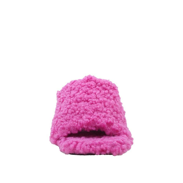 Privileged By J.c. Dossier Fucci Pink Shearling Slip-On Flats