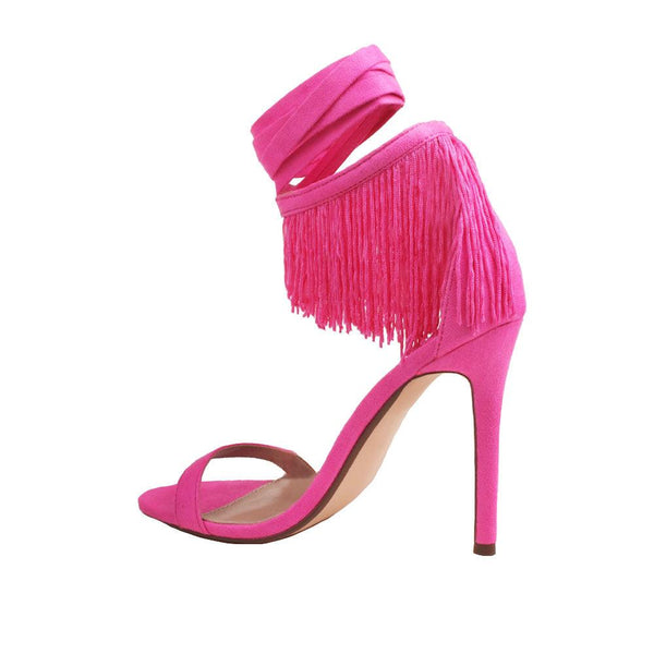 Privileged By J.c. Dossier Garrison Hot Pink Fringe Heel