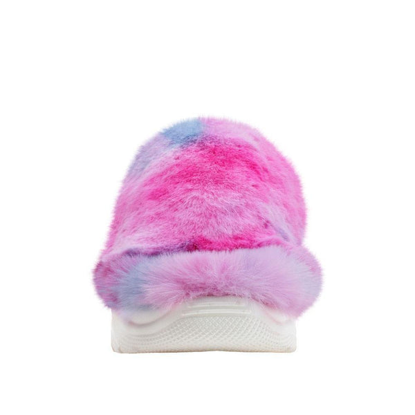 Privileged By J.c. Dossier Genuine Pink Faux Fur Platform Slippers