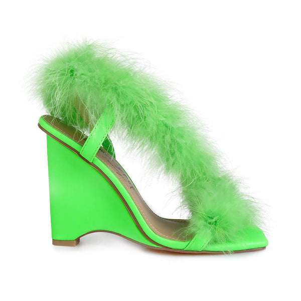 privileged by j.c. dossier Geraint Pink Fuzzy Platform Heel