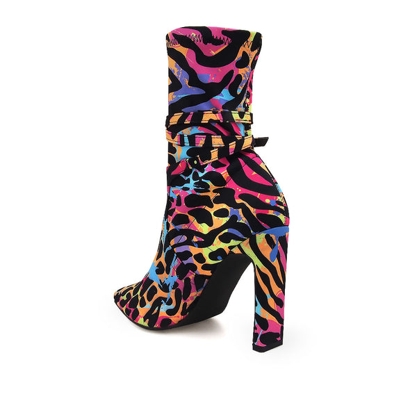 Privileged By J.c. Dossier Gisele Floral Bootie - Bold & Plush
