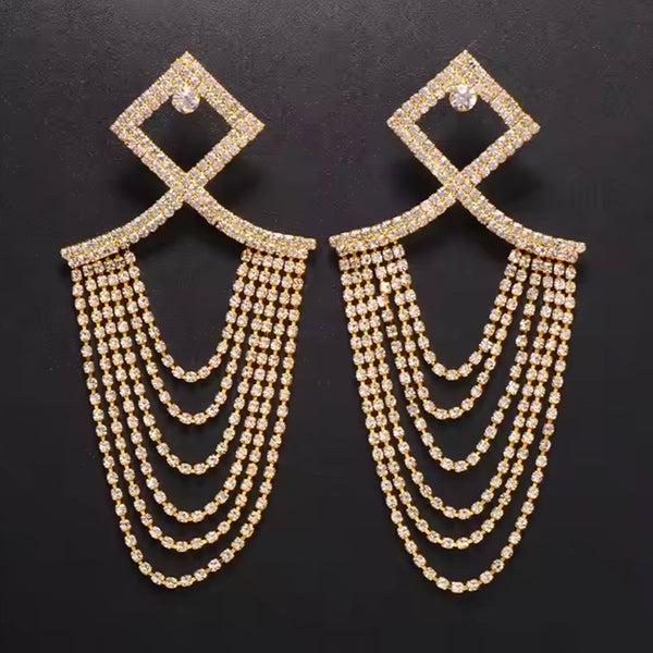 Privileged By J.c. Dossier Gold Drape Earrings - Statement Jewelry