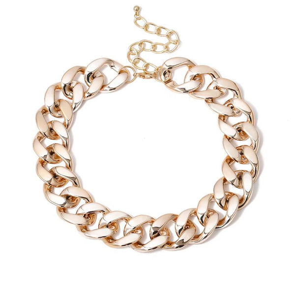 Privileged By J.c. Dossier Gold Link Necklace – Bold Statement Jewelry