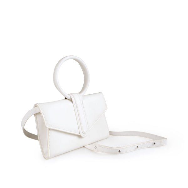 Privileged By J.c. Dossier Gracelynn White Vegan Leather Handbag