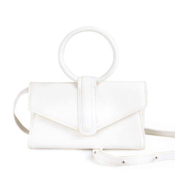 privileged by j.c. dossier Gracelynn White Vegan Leather Handbag