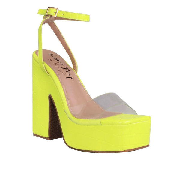 Privileged By J.c. Dossier Hadley Lemon Drop Neon Platform