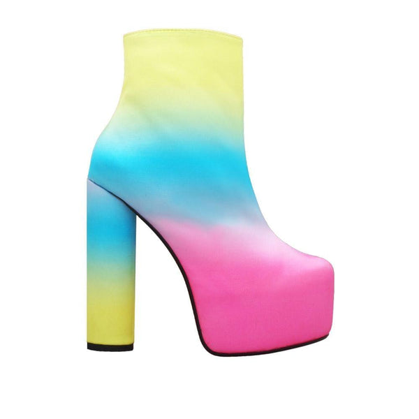 privileged by j.c. dossier Hafida Neon Platform Bootie