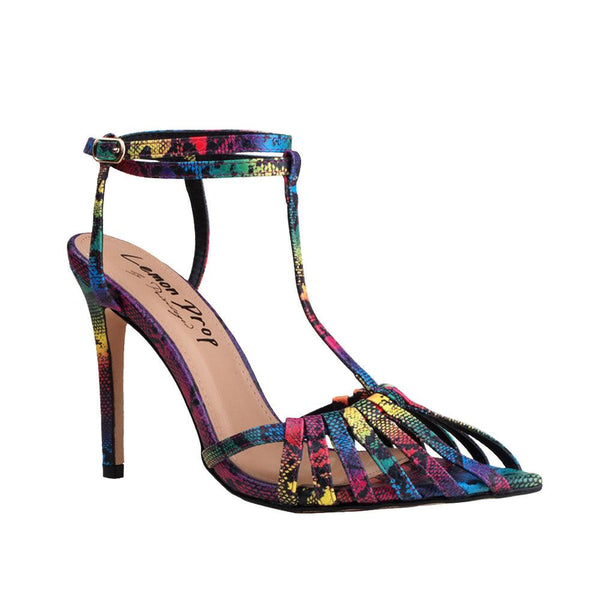 Privileged By J.c. Dossier Haile Multicolor Heel | Bold Statement Step
