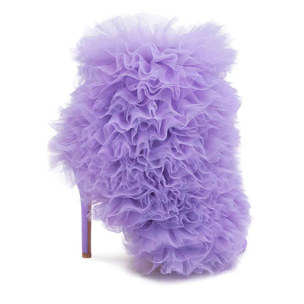 privileged by j.c. dossier Halldale White Fuzzy Bootie