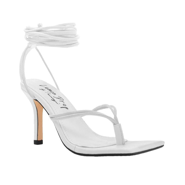 Privileged By J.c. Dossier Hanako White Strappy Heel