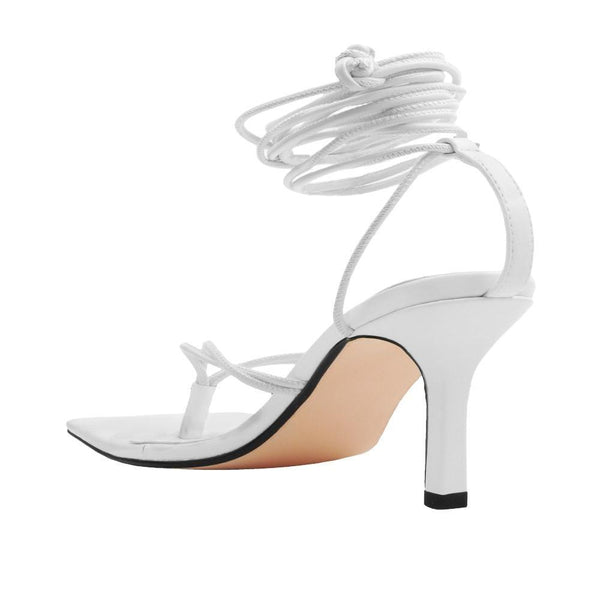 Privileged By J.c. Dossier Hanako White Strappy Heel