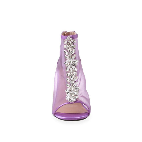 Privileged By J.c. Dossier Hannahh Purple Rhinestone Bootie
