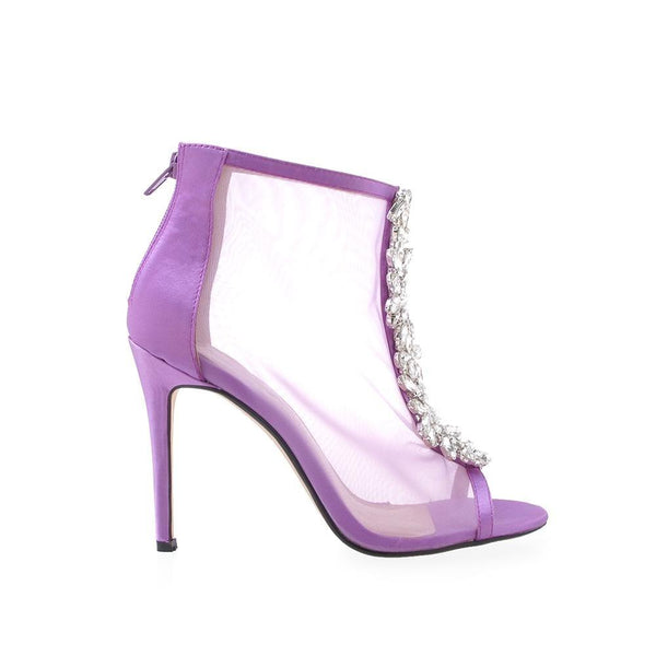 privileged by j.c. dossier Hannahh Purple Rhinestone Bootie