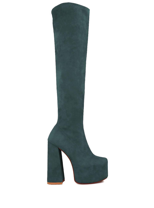 Privileged By J.c. Dossier Havasu Vegan Suede Platform Boots
