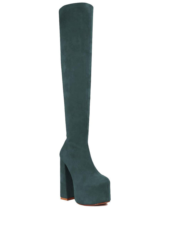 Privileged By J.c. Dossier Havasu Vegan Suede Platform Boots