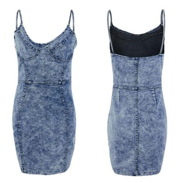 privileged by j.c. dossier Hayden Denim Dress Sleeveless Blue
