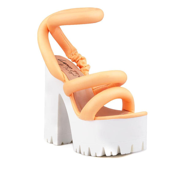 Privileged By J.c. Dossier Hollin Orange Platform Heels