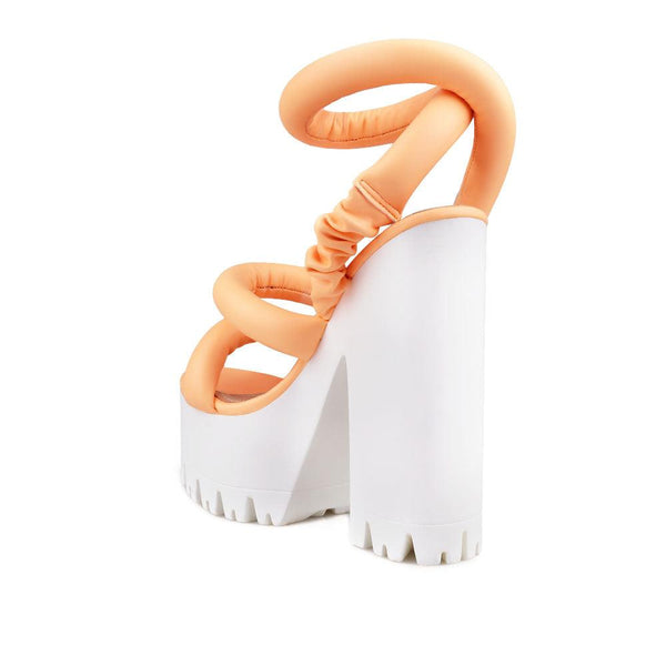Privileged By J.c. Dossier Hollin Orange Platform Heels