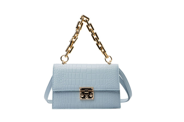 privileged by j.c. dossier Hudson Pale Blue Vegan Leather Handbag