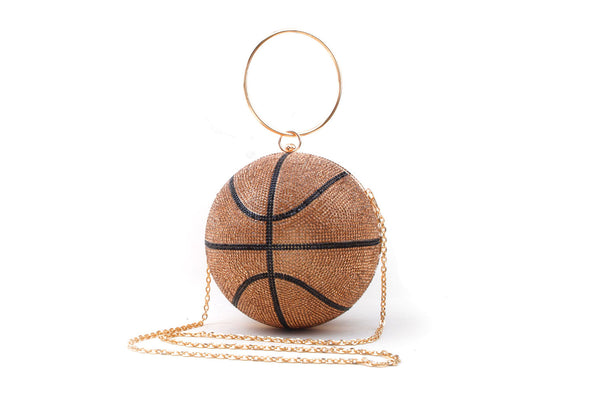 Privileged By J.c. Dossier Huper Diamond Ball Purse Pink Rhinestone