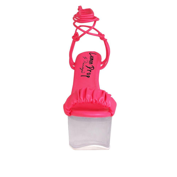 Privileged By J.c. Dossier Inez Neon Pink Platform Heels