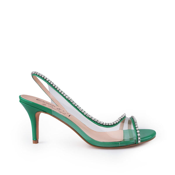 privileged by j.c. dossier Ivy Black Rhinestone Heel