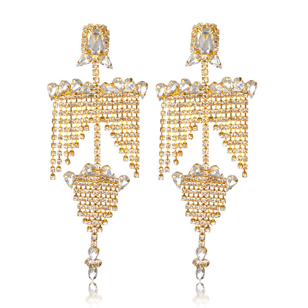 Privileged By J.c. Dossier Jaidyn Rhinestone Statement Earrings