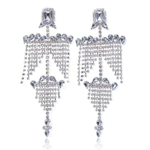 privileged by j.c. dossier Jaidyn Rhinestone Statement Earrings