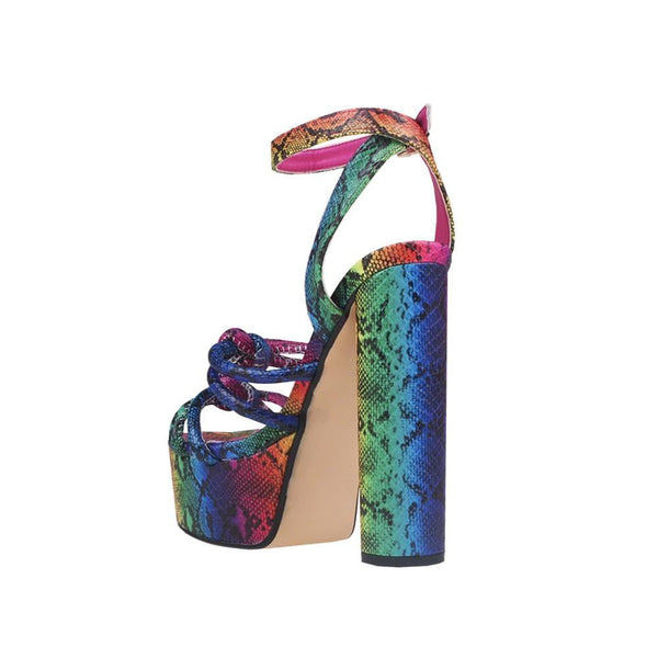 Privileged By J.c. Dossier Janessa Multicolor Platform Heels