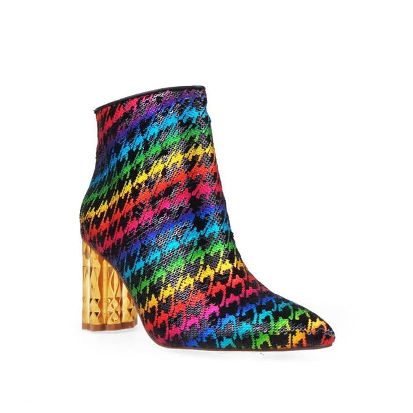 Privileged By J.c. Dossier Janick Neon Multi Sequin Bootie