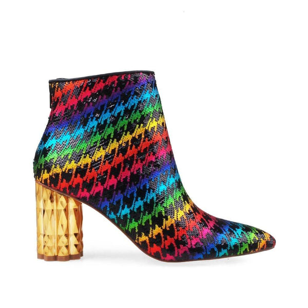 privileged by j.c. dossier Janick Neon Multi Sequin Bootie