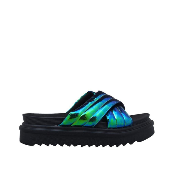 privileged by j.c. dossier Janinent Neon Platform Flat Slide