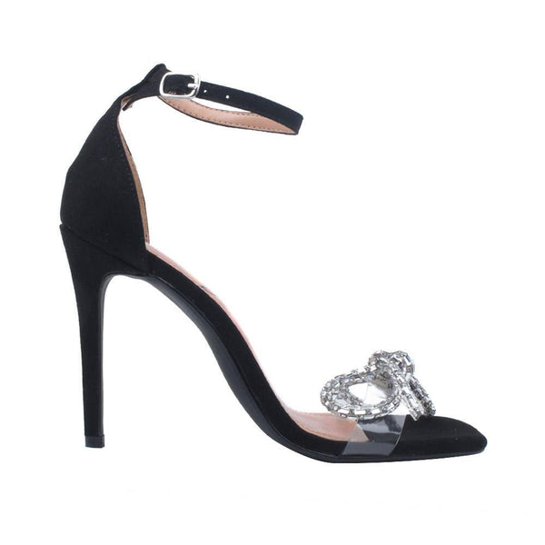 privileged by j.c. dossier Janna Black Crystal Bow Heel