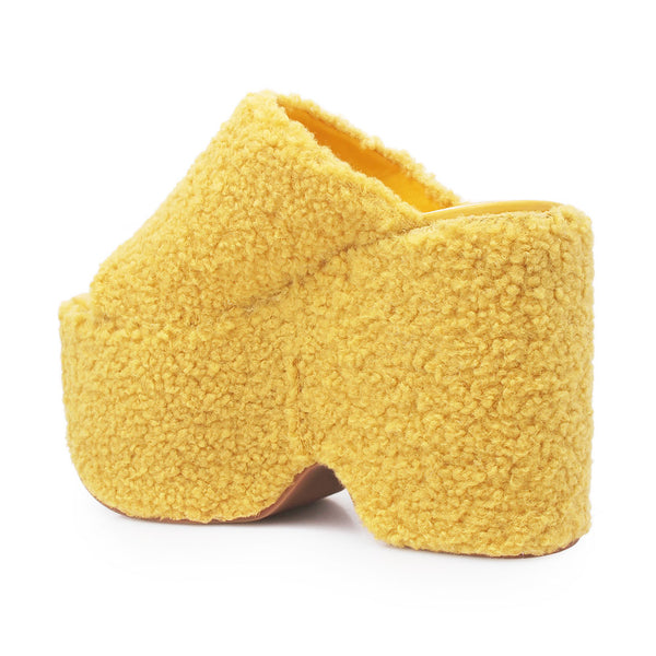 Privileged By J.c. Dossier Jemine Yellow Platform Heels