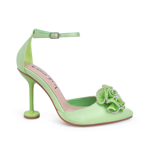 privileged by j.c. dossier Jendi Green Rhinestone Heel