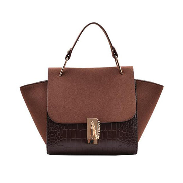 Privileged By J.c. Dossier Jenesis Brown Vegan Leather Handbag
