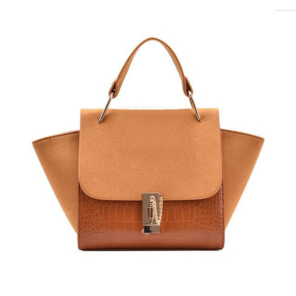 Privileged By J.c. Dossier Jenesis Brown Vegan Leather Handbag