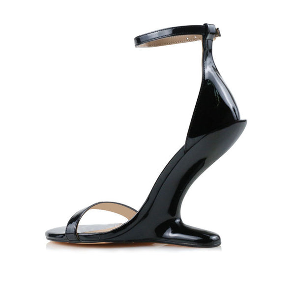 Privileged By J.c. Dossier Jenson Gold Sculptural Heels