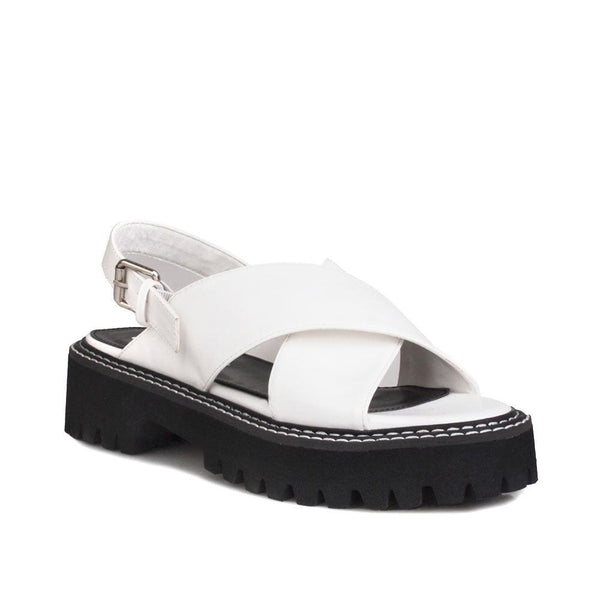 Privileged By J.c. Dossier Jeremiah White Platform Sandals