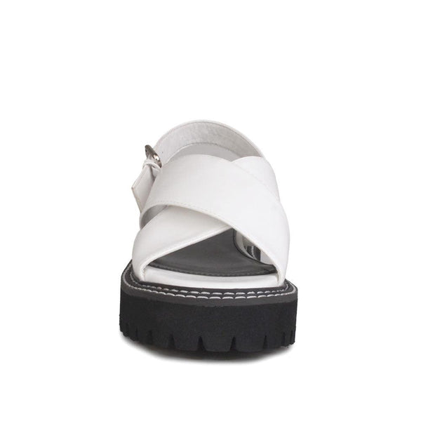 Privileged By J.c. Dossier Jeremiah White Platform Sandals