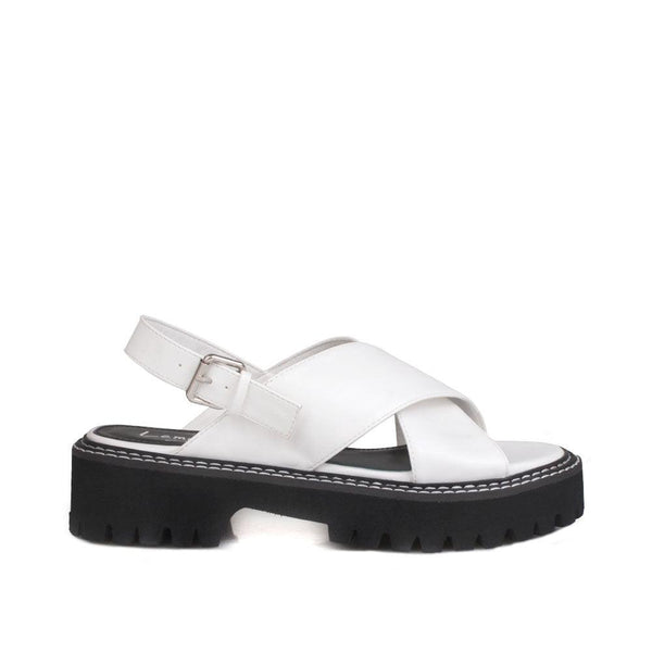 privileged by j.c. dossier Jeremiah White Platform Sandals