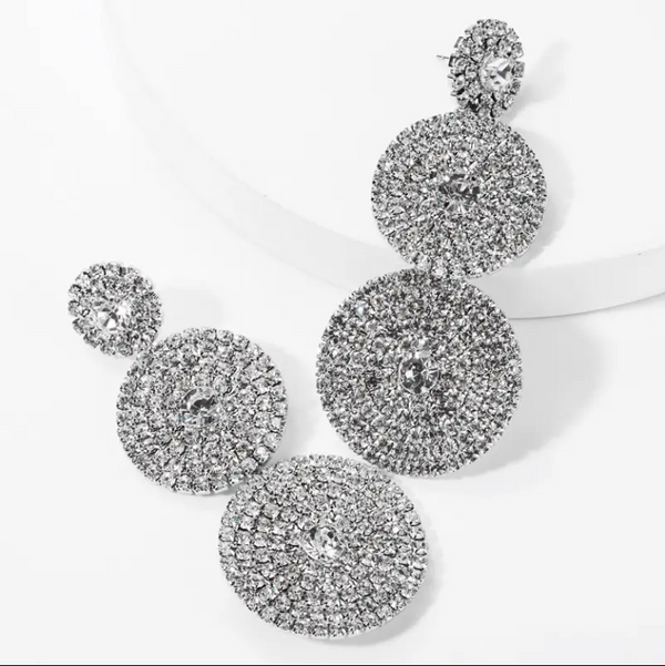Privileged By J.c. Dossier Jessa Rhinestone Statement Earrings