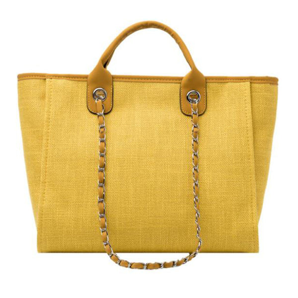 privileged by j.c. dossier Jianna Yellow Canvas Tote Bag