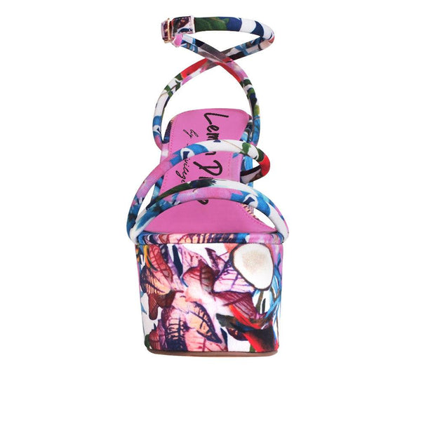 Privileged By J.c. Dossier Jicole Floral Ankle-Strap Platform Heels