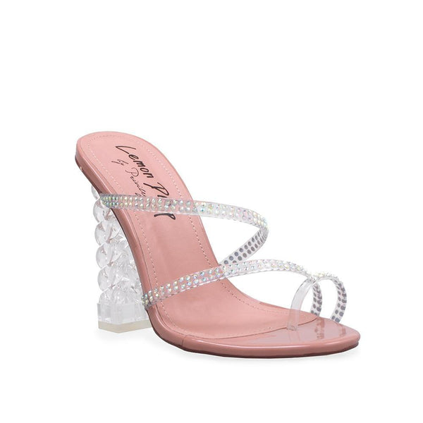 Privileged By J.c. Dossier Jinny Clear Vinyl Strappy Heel