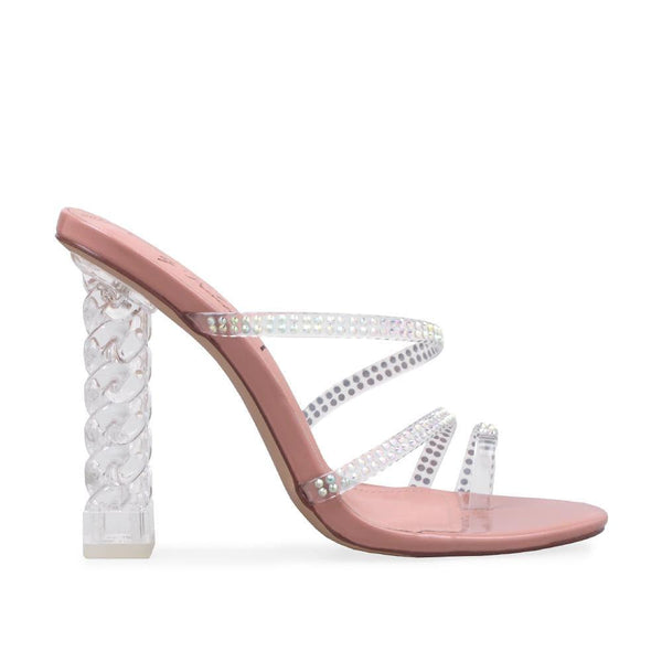 privileged by j.c. dossier Jinny Clear Vinyl Strappy Heel